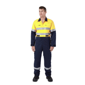 Coverall FR Yellow/Navy HiVis